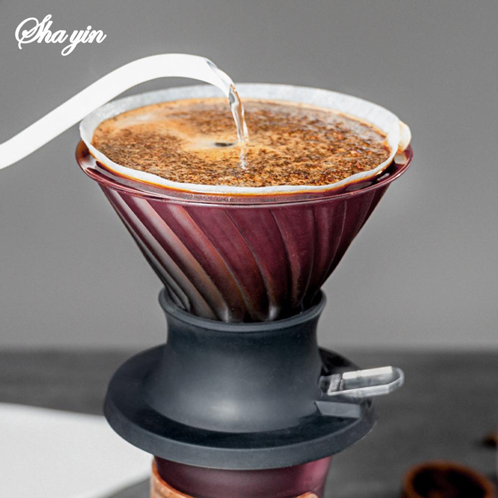 Coffee Filter Cup Glass Drip-type Hand-brewed Coffee Filter Pot Filter Paper V-shaped Drip Coffee Accessories