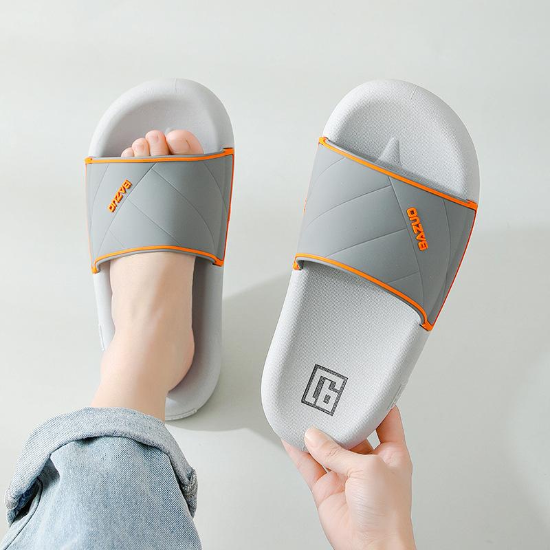 

Men s slippers outer wear summer simple indoor bedroom home home cool slippers platform eva shoes 40-41 [normal size] синій