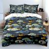 Colorful Fish And Ocean Pattern Duvet Cover Set Digital Print Colorful Polyester Bedding With Zipper Closur For Kids Gifts