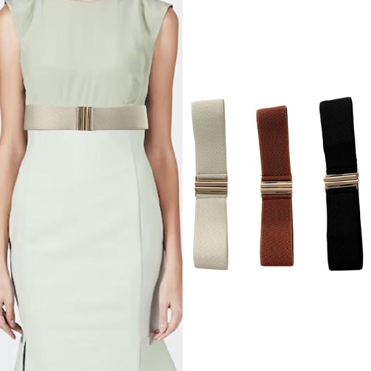 Contemporary Elastic Waist Belt Alloy Buckles Slimming Comfortable Design Elastic Waistband For Women's Outfits