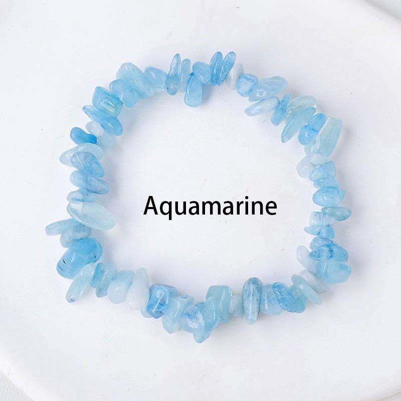 

Браслет из бисера из натурального камня, нерегулярный гравий, аметист, кристалл обсидиана, чакра, эластичные браслеты с веревочными звеньями для женщин, ювелирные изделия, подарок