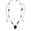 Retro Glass Bead Hazelnut Pendant Necklace: Versatile High-End Clavicle Chain for Women
