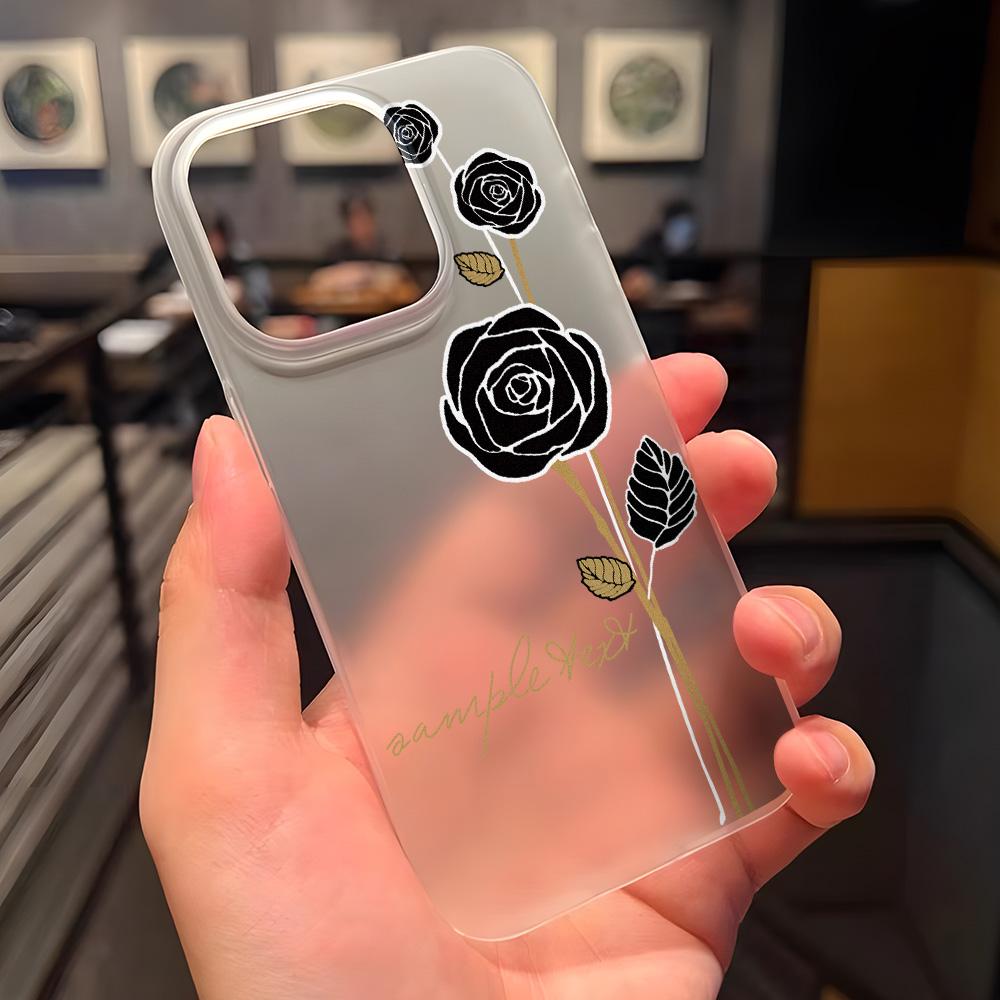 Fundas para teléfonos móviles para iPhone 11 13 15 Pro Max 12 14 Pro Max Funda para iPhone 16 15 Plus 13 Pro 12 Textura esmerilada Flores de dibujos animados pintadas