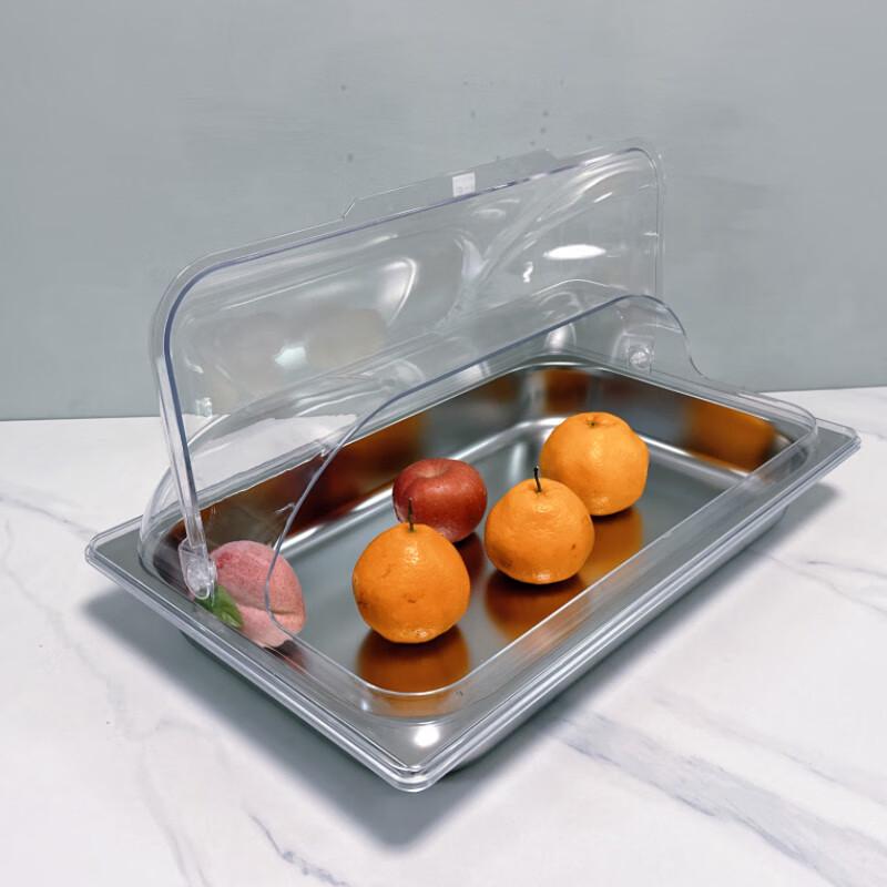 Stainless Steel Deep Buffet Serving Tray with Arched Lid
