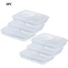 3pcs 4-grid Food Preservation Box, Frozen Meat And Ginger Garlic Green Onion Food Storage Containers, Fridge Organizer
