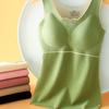 With Chest Pad Heating Warm Latex Dralon Vest Slim Waistcoat Women 's Underwear Thermal Camisoles