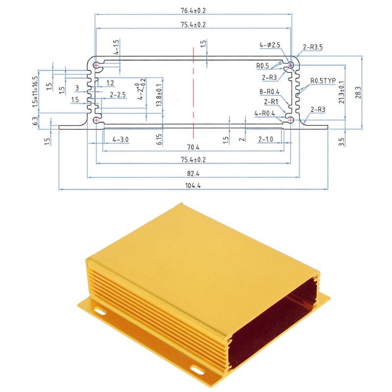 Custom CNC Machined Aluminum Alloy Shell with Drilling and Stamping