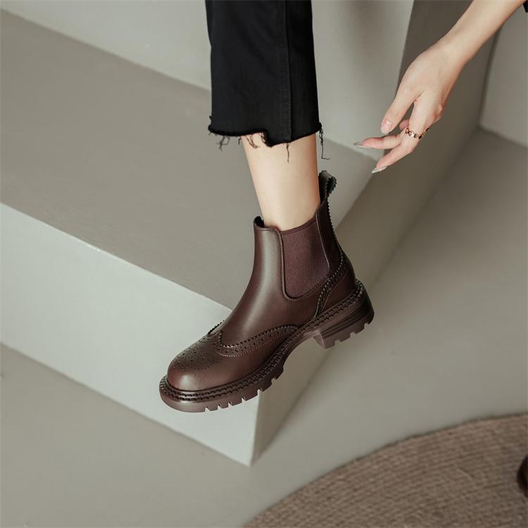 

Женская обувь, женские ботинки, туфли на массивном каблуке с круглым носком, зимние современные ботинки, ботильоны на платформе, ботильоны на каблуке в стиле ретро 35