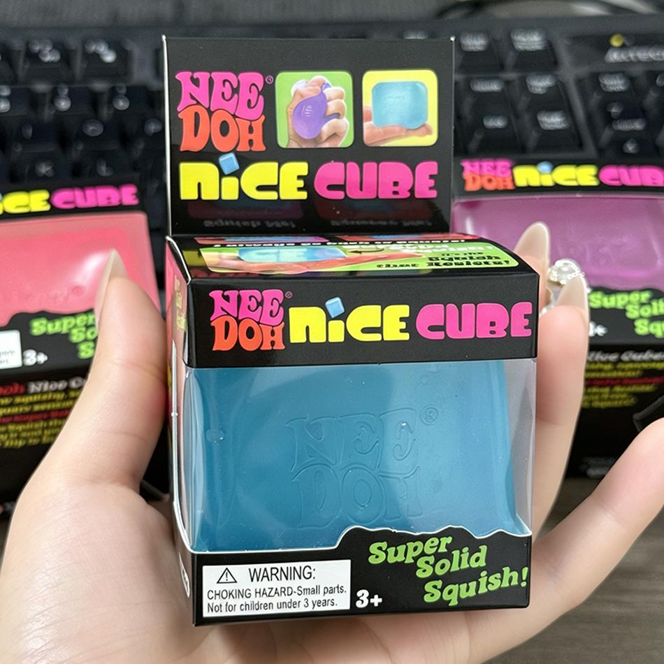 Needoh Nice Cube Sensory Stress Reliever Fidget Tool For Anxiety & Focus Desk Sensory Cube For Adults Holiday Gift