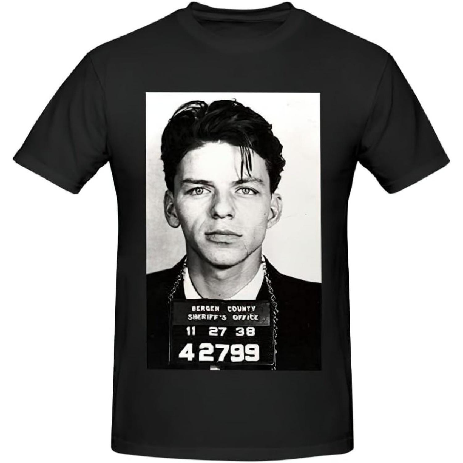 Frank Sinatra Mug Shot Fashion Novelty Men s Basic Short Sleeve T-Shirt S