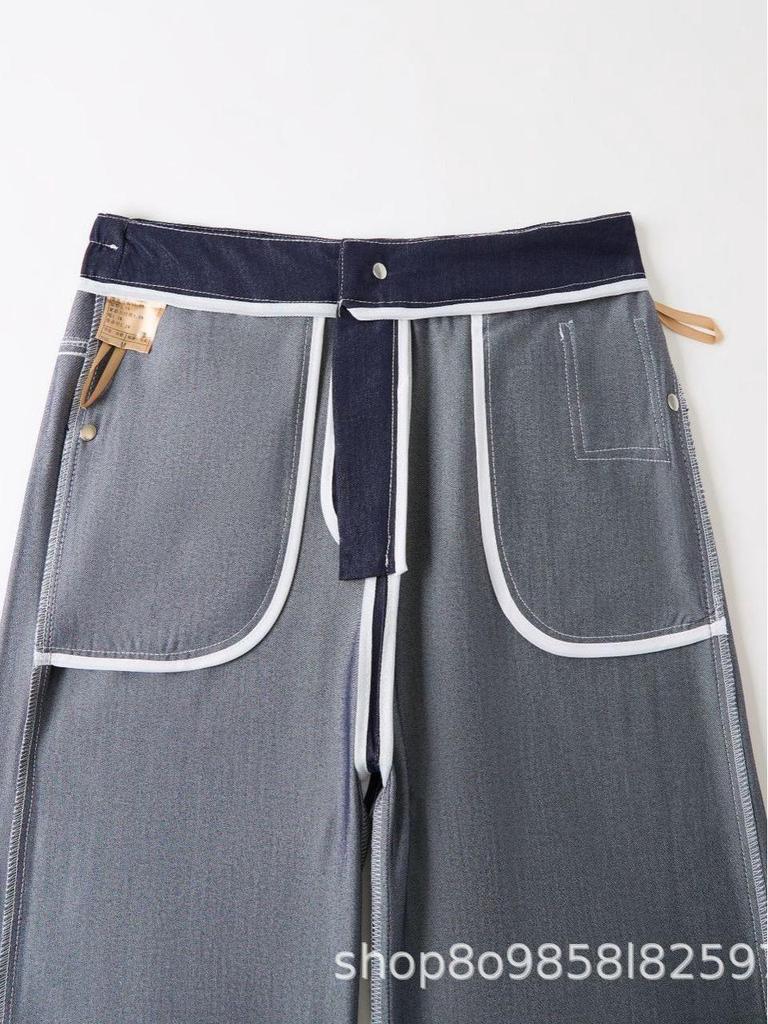 Autumn Designer High-Waist Silk Denim Jeans: Luxury Slimming Pants