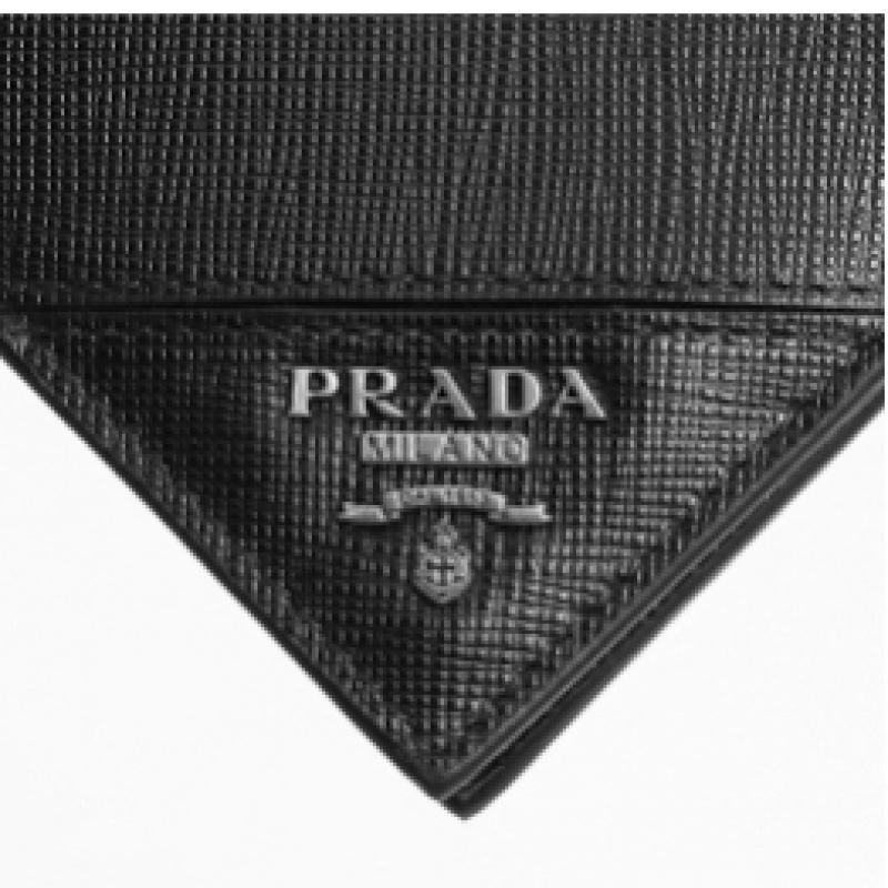 Prada 2mo513 Qme F0002 Saffiano Logo Bifold Wallet