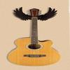 Suport de perete pentru chitară, din lemn, design aripi de vultur, pentru chitare acustice, electrice și ukulele