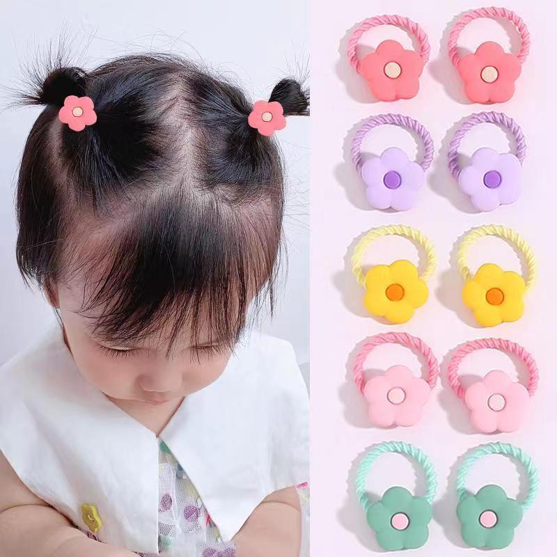 Non-Damaging High-Elastic Hair Ties: Gentle Rubber Bands for Kids' Hairstyles