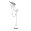 Charm Fairy Long Tassel Elf Ear Cuff Wrap Wings Resin Flowers No Piercing Elven Clip On Earrings For Women Cosplay Cosplay