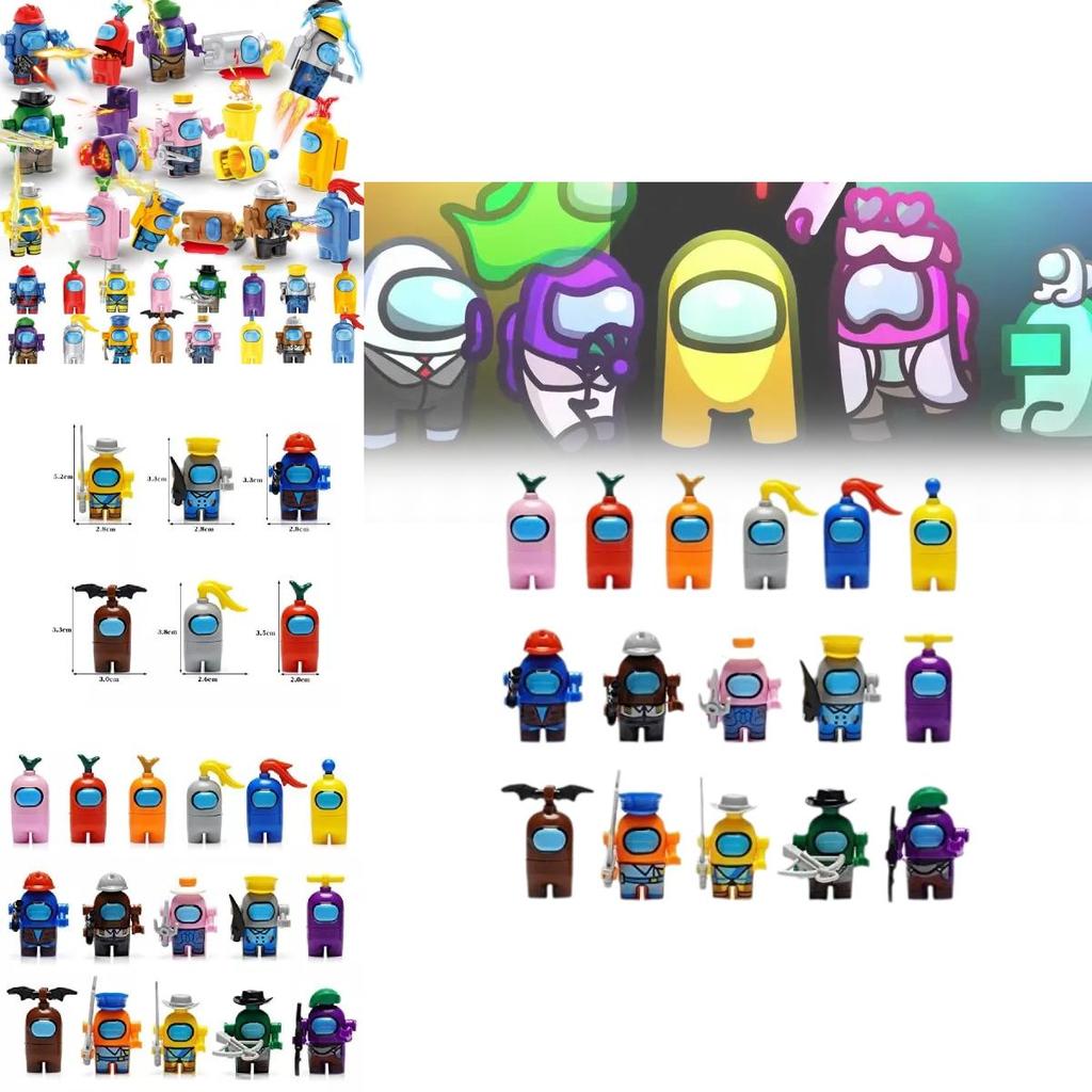 Exciting Space Among Us 16 Character Mini Building Blocks Perfect For Kids Playtime