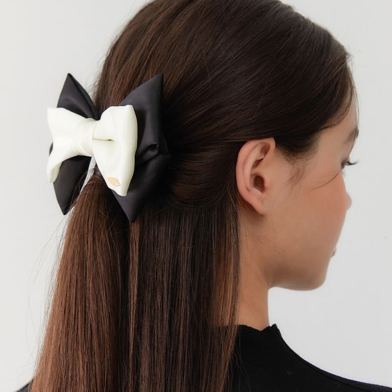 OVLA Romantic ivory ribbon hair pin_2type HP046