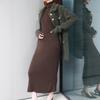 Womens 2-Piece Knit Set: Longline Cardigan Sleeveless Turtleneck Dress Casual Outfit