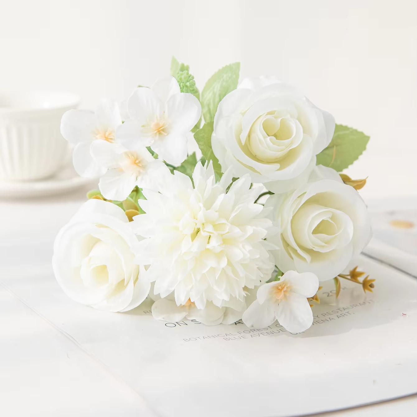 

1/5PCS Artificial Flowers Silk Hydrangea Rose Holiday Valentine s Day Wedding Bridal Bouquet Home Room Table DIY Gift Decoration 1pc