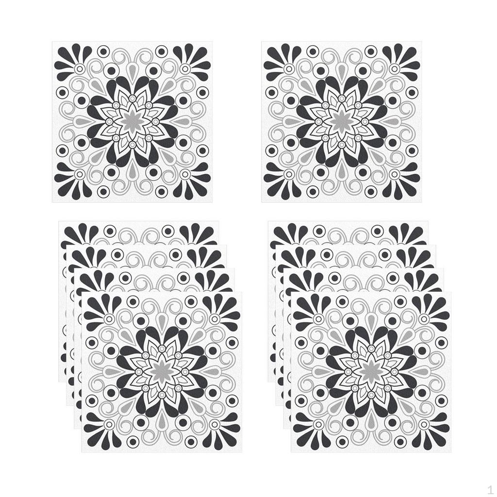 Square Vintage Flower Tile Stickers Home Wall Decor