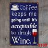 Keep Calm Inspirational Tin Sign for Bar or Restaurant