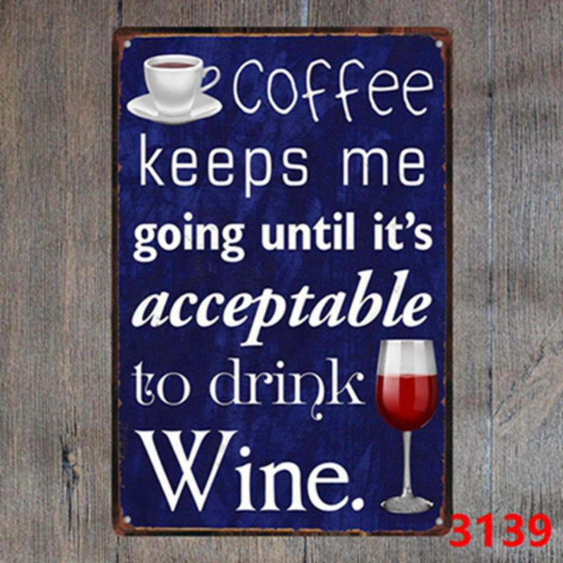 Keep Calm Inspirational Tin Sign for Bar or Restaurant