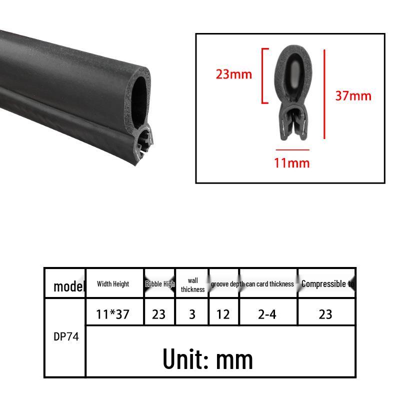 High-Temperature Resistant U-Shaped Rubber Sealing Strip for Dustproofing Electrical Cabinets and Car Doors