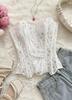 European Royal Court Style Lace Bustier - Body Shaping Mesh Top