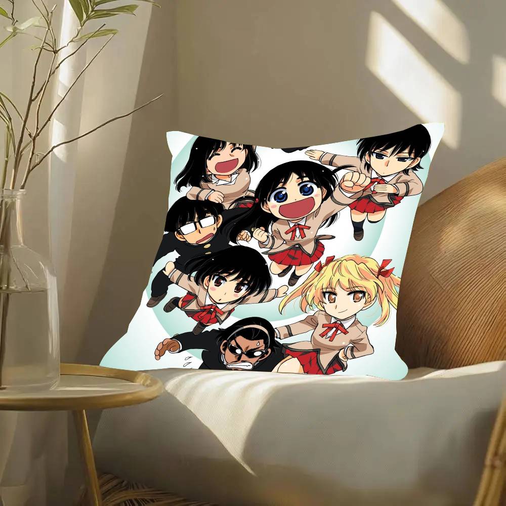 School R-Rumble Anime Pillow Case Fashion Square Pillowcase Bedroom Sofa Room Ins Decoration Leisure