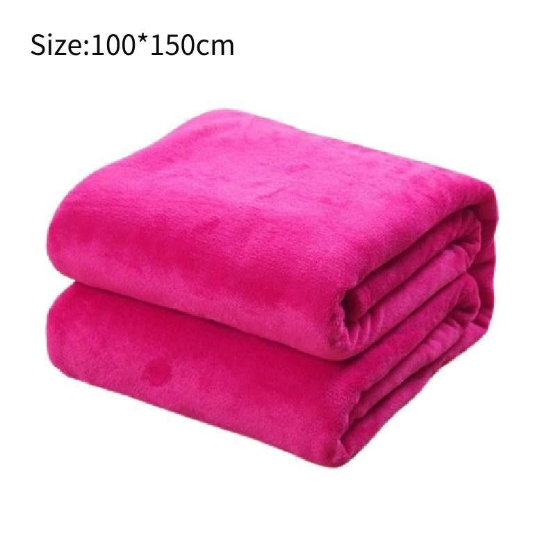 Lightweight Flannel Polyester Blanket In Various Colors For Modern Style Bedrooms