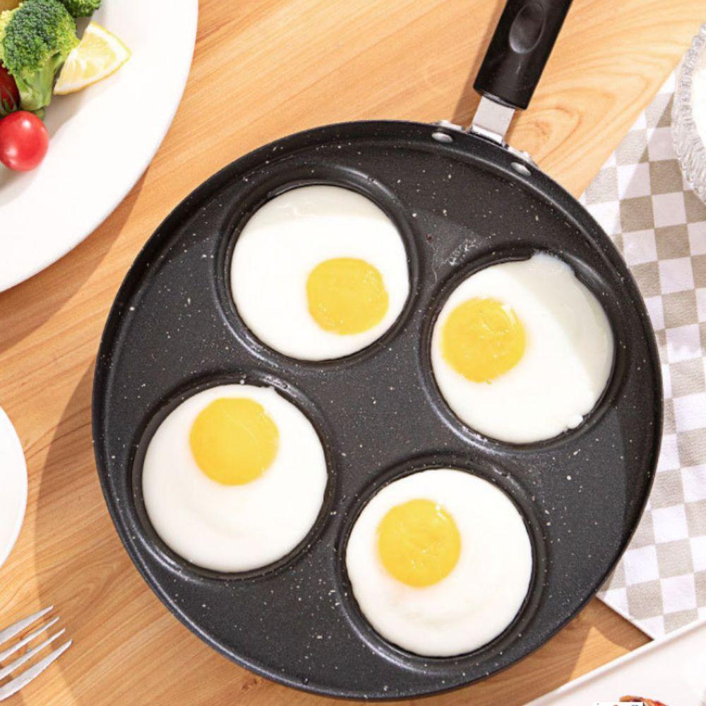 4 Hole Breakfast Egg Pan Round Egg Cooker Durable Egg Frying Pan  Burger Shop