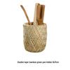 Autumn Rattan Weave Desktop Organizer: Pen Holder & Makeup Storage Box