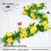 Artificial Rose Vine Floral Ceiling Decor