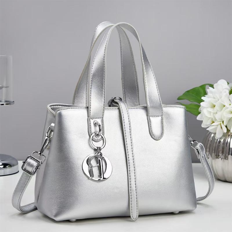 Ummer New Solid Color Handbag Material Women's Fashion High Sense with Pendant Can Be Messaged
