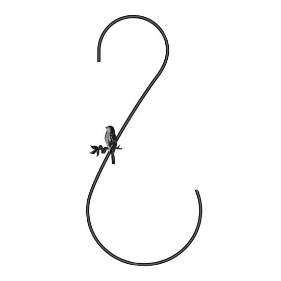 Bird Feeder Hook S Shaped Metal Hummingbird Feeder Hook with Decorative Patterns Hangers