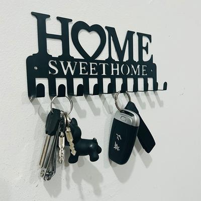 1 porte-clés décoratif mural Sweet Home, crochet mural pour clés, porte-clés créatif pour porte d'entrée