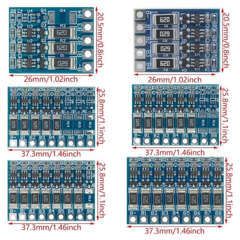 Placa Balanceadora 3S 4S 5S 6S 7S 8S 18650 Balanceamento de Bateria Função de Balanceamento Proteções de Carga Total Substituição de Placa