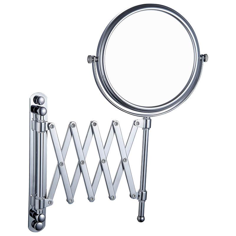 

Двухстороннее складное настенное зеркало для макияжа в ванной комнате отеля с функцией растягивающегося увеличения 6 inch Silver 3x Magnification