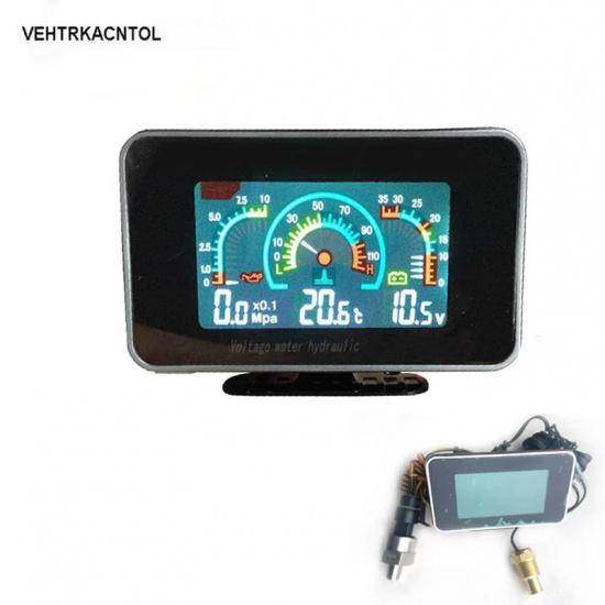 VEHTRKACNTOL 3 Functions 12v/24v Truck Car Oil Pressure Gauge+ Voltmeter Voltage Gauge + Water Temperature Gauge Meter Monitor