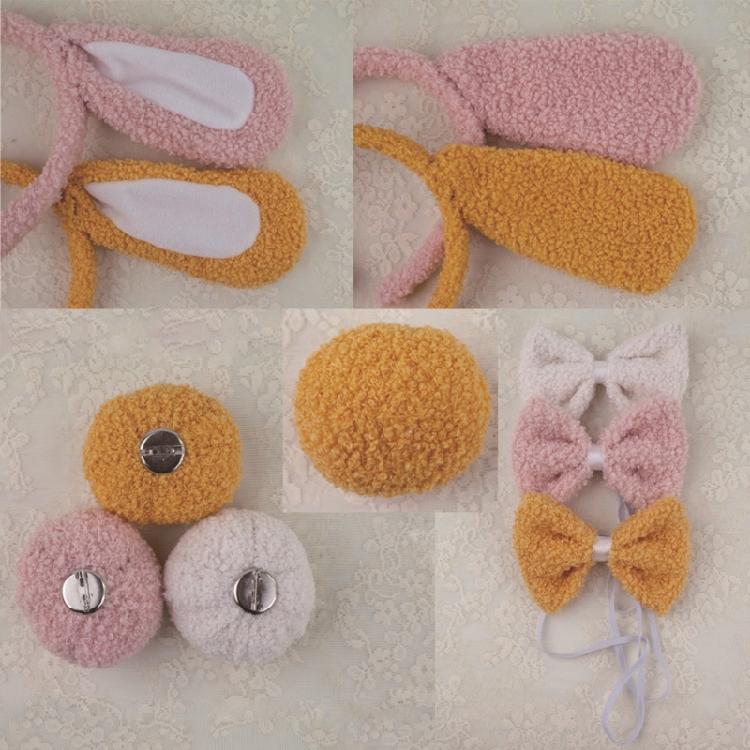 Dog Costume Accessories Ear Headbands,Bows,Nose,Tail Halloween Cosplays Props