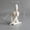 Modern Yoga Girly Abstract Ornaments White Porcelain Figures Living Room Decoration Lady's Gifts Angel Fairy Garden Home Decor