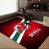 New Devils Logo Floor Mat for Living Room, Game Rooms, Office, Bedroom, Office Floor Mat Playful Design, Christmas Fan Gifts