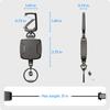Spigen Retractable Carabiner Keychain – Heavy-Duty ID Badge Reel with Clip