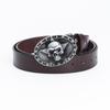 Lotte Jinsen Retro Leather Skull & Star Youth Belt, Trendy Fashion Cowhide Waistband