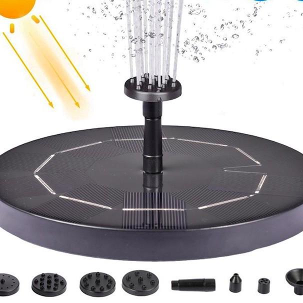 LED Battery Water-Off Protection Floating Solar Pool Fountain