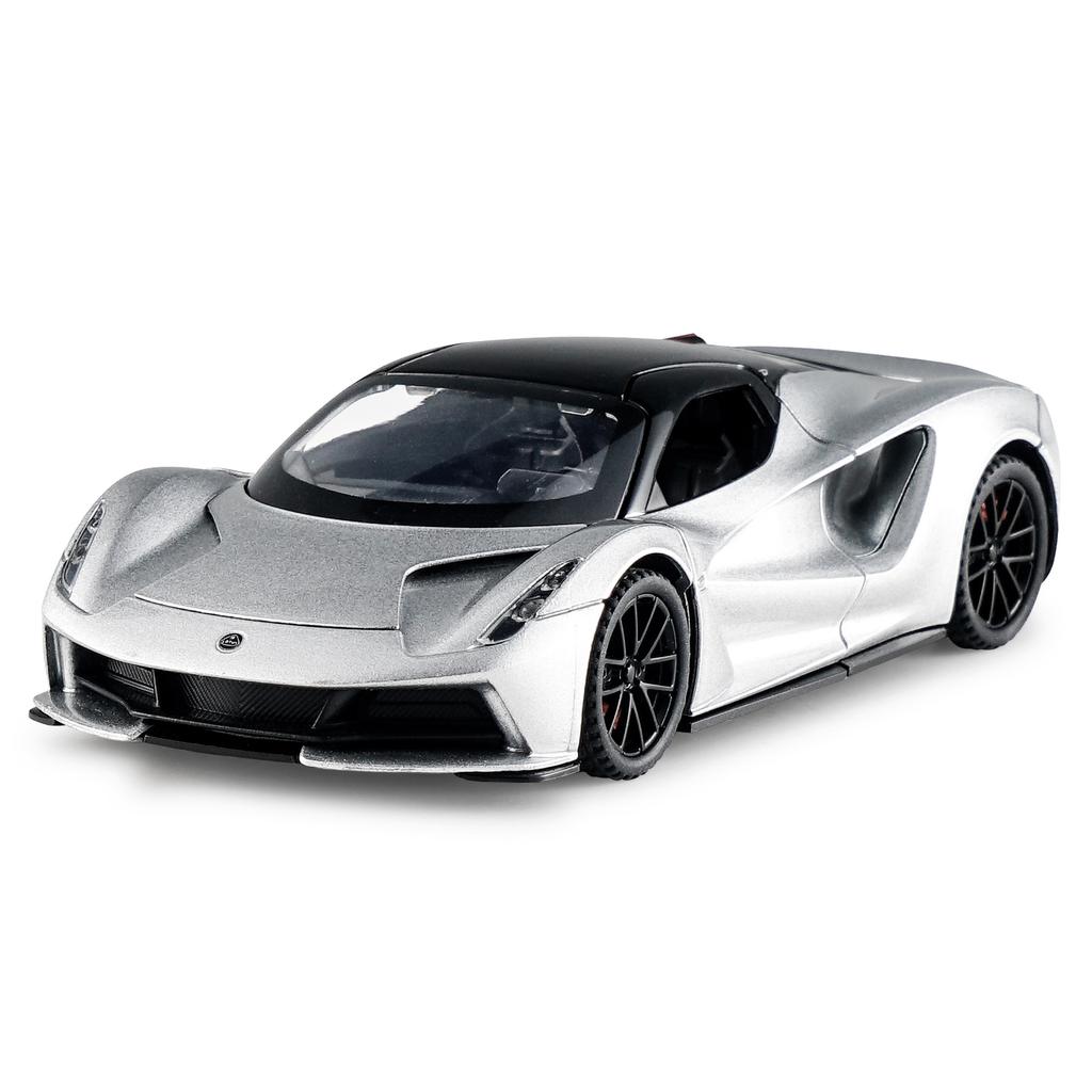 1/32 Lotus Evija Supercar Alloy Muscle Car Model Sound and Light Pull Back Children's Toy Collectibles Birthday Gift