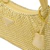 Prada Enamel Triangle Logo Crystal Fabric Hobo Bag Women Bags Pineapple-Yellow 1BC515_2AWL_F068X_V_OOO