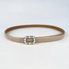 Slim Genuine Leather Women's Belt Decorative Casual Pants Jeans Inlaid with Pearl Rhinestones Sweet and Fashionable Women's Belt