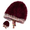 Dicke Plüsch-Fleece-Mütze Herbst Winter Damen Strickmütze Kälteschutz Warm Ohrenschutz Wollmütze