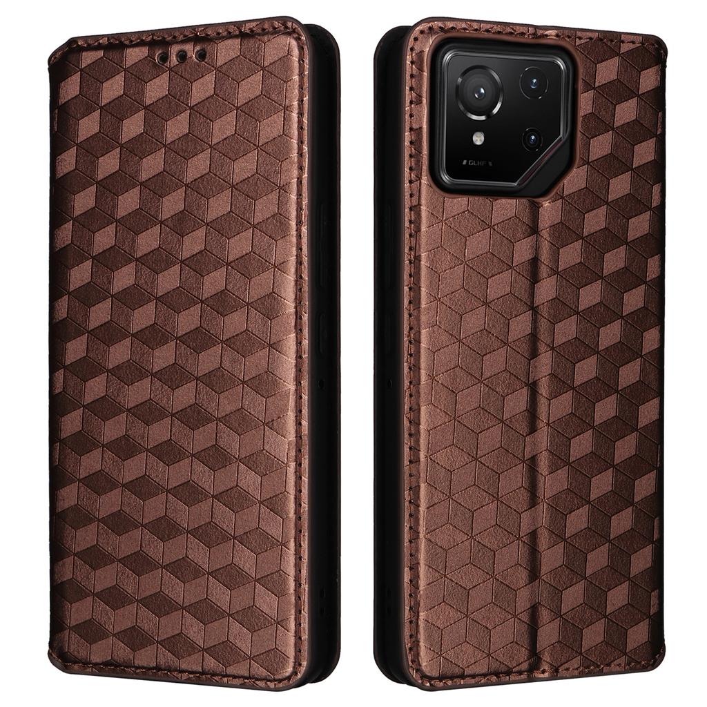 For Asus ROG Phone 9 Pro 5G/Phone 9 5G Case Wallet Rhombus Imprinted Leather Phone Cover